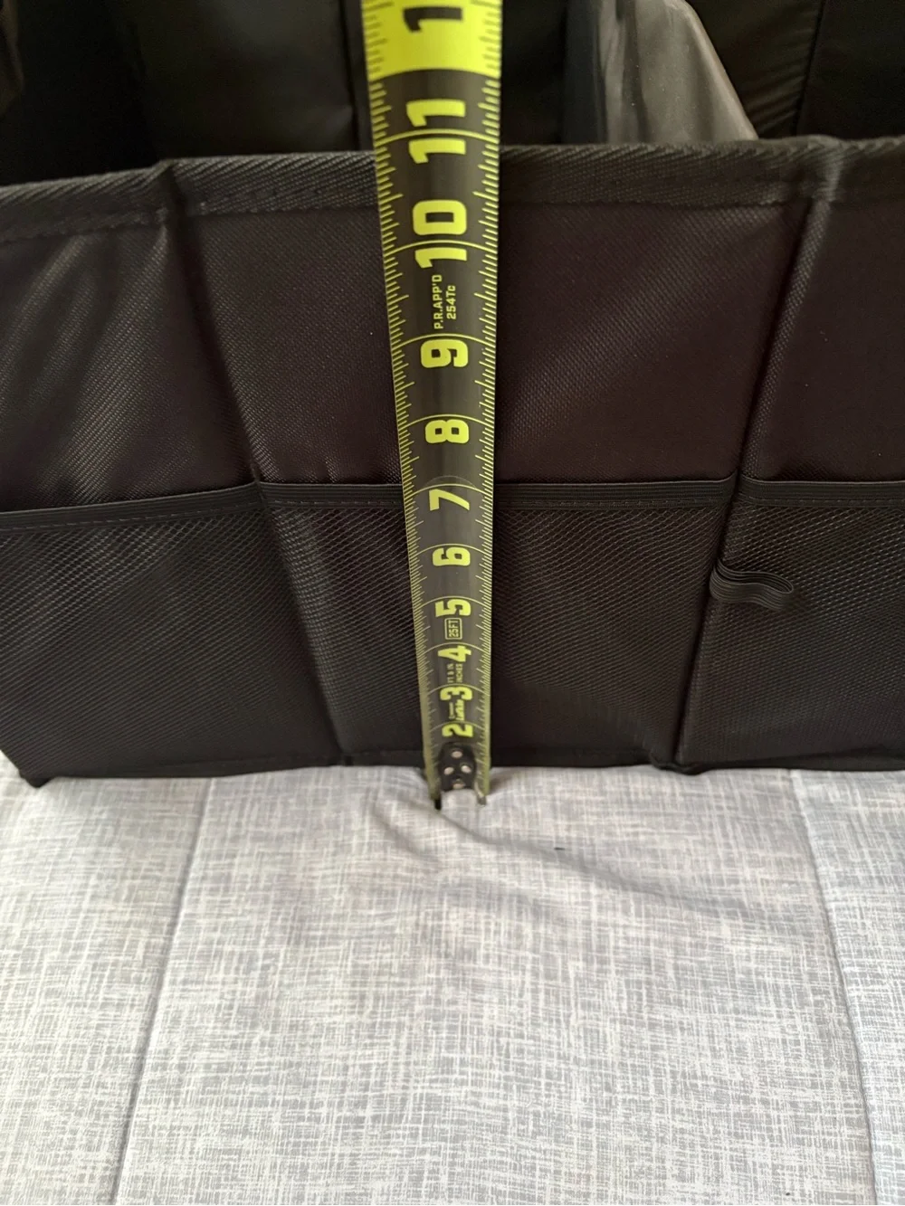Black Foldable Car Storage Organizer with Dividers